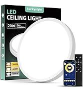 luckystyle 20W Bright Dimmable LED Ceiling Light Fixture,12 inch White Flush Mount Ceiling Lights...