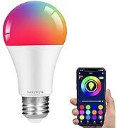 luckystyle Smart Light Bulbs 1 Bulbs,Bluetooth Light Bulbs No Hub Required, RGB Color Changing le...