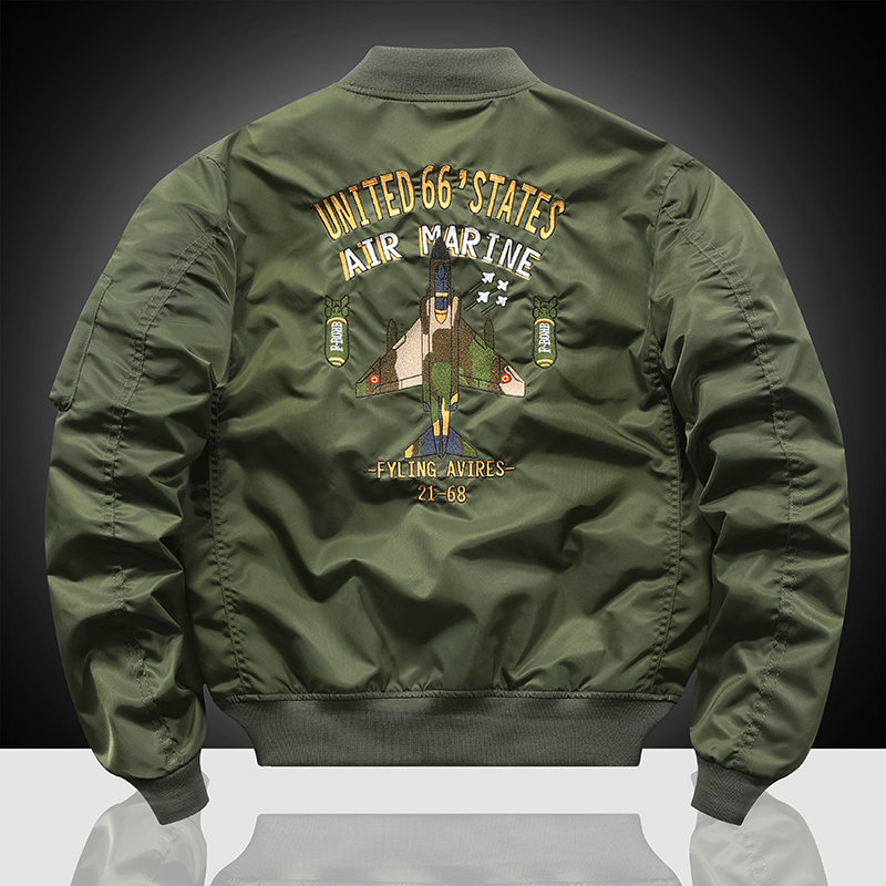 MA-1 American overalls pilot jacket Men's autumn and winter thickened Baseball uniform Trendy coat Men's military fan jacket Men 