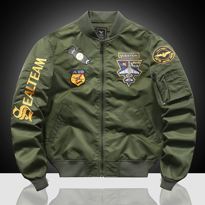 MA-1 American overalls pilot jacket Men's autumn and winter thickened Baseball uniform Trendy coat Men's military fan jacket Men 