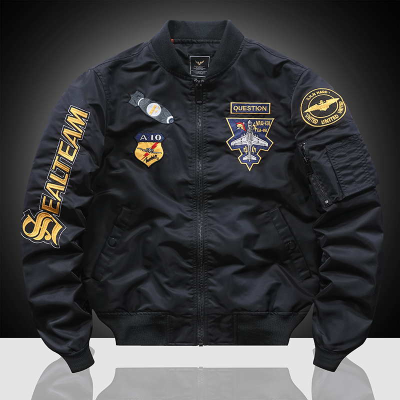 MA-1 American overalls pilot jacket Men's autumn and winter thickened Baseball uniform Trendy coat Men's military fan jacket Men 