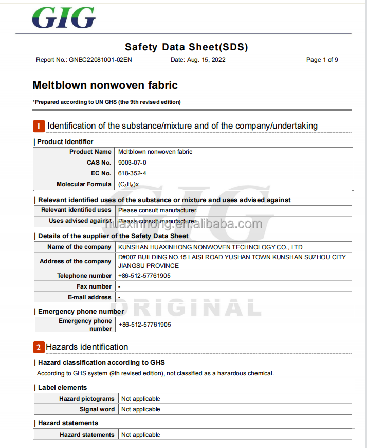 Hot Sale Product Oil Absorb Pad Perforated Roll For Other Environmental Products 