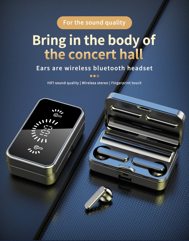 S20 TWS Fone Bluetooth 5.1 Wireless Headphones For Xiaomi HIFI Stereo Sound Waterproof Sports Earphones With Charging Box 