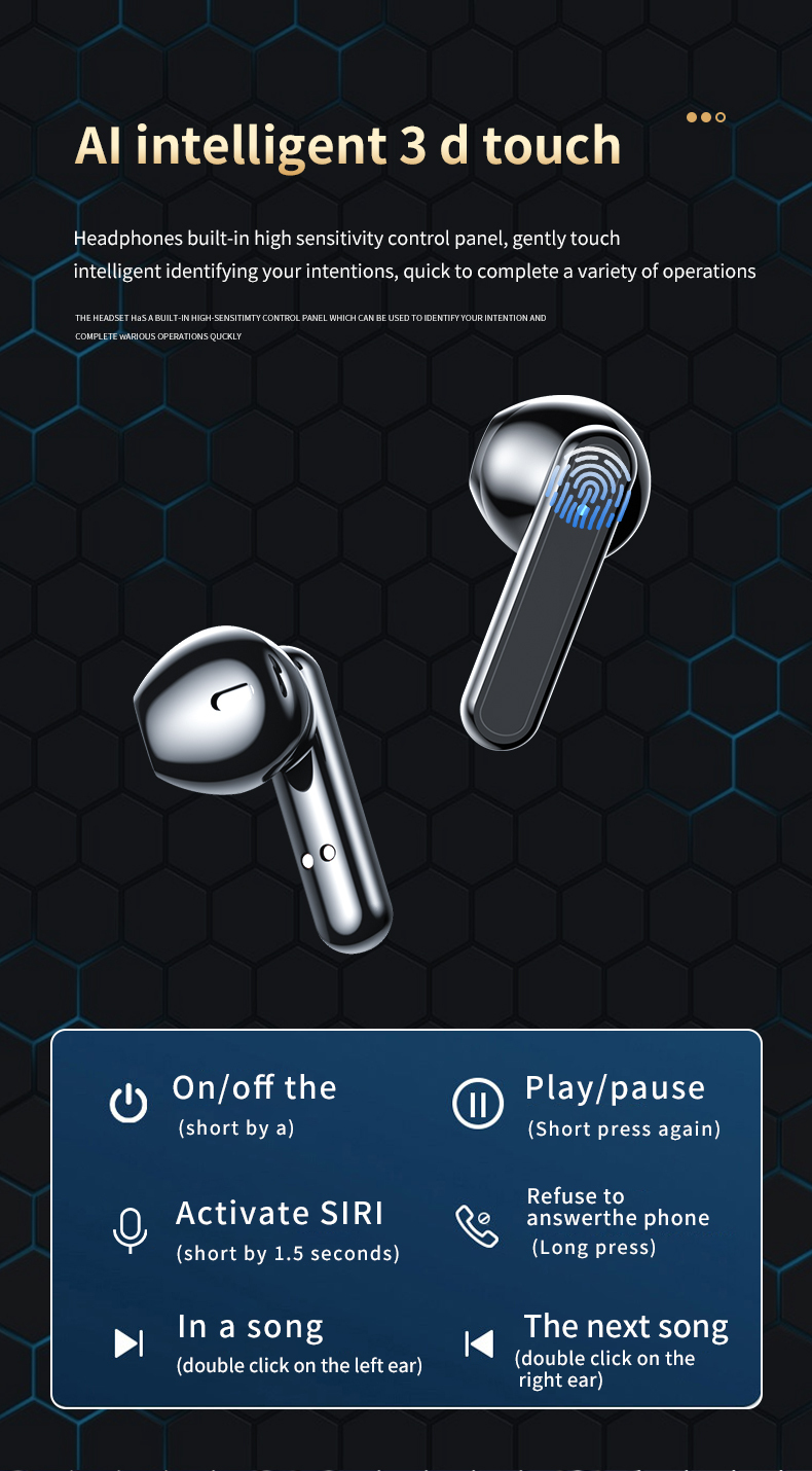 S20 TWS Fone Bluetooth 5.1 Wireless Headphones For Xiaomi HIFI Stereo Sound Waterproof Sports Earphones With Charging Box 