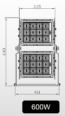 Low GR value anti-glare with shade Conventional/0-10V/DALI/Zigbee/PWM 400W LED high mast light for sport stadium lighting 