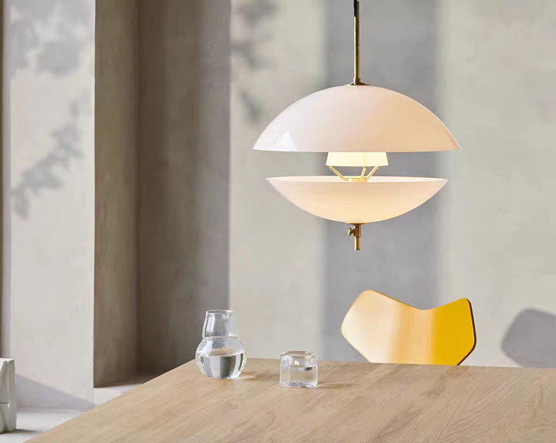Nordic White Glass Pendant Lights Dining Room Bar Kitchen Lamp E27 Bulb Move Up And Down Dropshipping Art Deco 
