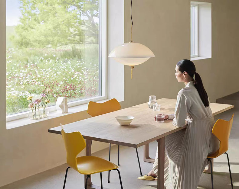 Nordic White Glass Pendant Lights Dining Room Bar Kitchen Lamp E27 Bulb Move Up And Down Dropshipping Art Deco 