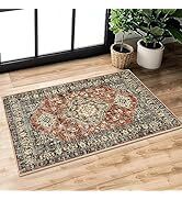 Lahome Oriental Small Area Rug - 2x3 Entryway Rug Ultra-Thin Washable Bathroom Rugs for Entryway,...