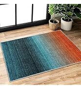 Lahome Modern Ombre Small Rug- 2x3 Entryway Rug Ultra-Thin Soft Washable Kitchen Rugs Non Slip In...