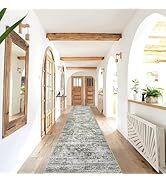 Lahome Oriental Kitchen Runner Rug-2.5X10 Washable Runner Soft Ultra-Thin Bedroom Runner, Traditi...