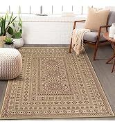 Lahome Mandala Easy Jute Rug - 3 x 5 Farmhouse Sisal Rugs for Bedroom Ultra-Thin Natural Rugs Non...
