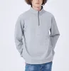 Women's Hoodies Stand Collar Cropped Pullover Half Zip Women Overzised Hoodie Thumb Hole Long Sleeve Clothes Solid Color Loose Fit Daily 