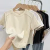 Women's Hoodies Stand Collar Cropped Pullover Half Zip Women Overzised Hoodie Thumb Hole Long Sleeve Clothes Solid Color Loose Fit Daily 