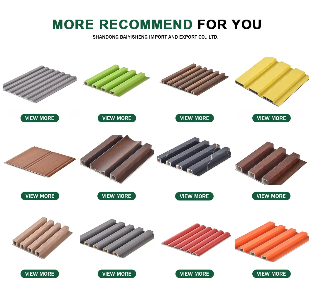 Cheap Price Damp Resistant Fireproof Flutted WPC Wall Panel for Indoor