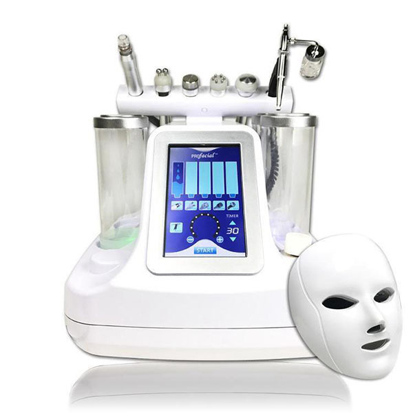 7 in 1 Water Dermabrasion Deep Cleansing Hydrafacial LED Facial Mask