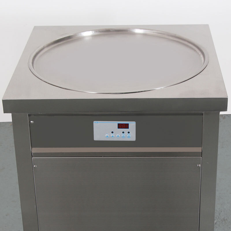 70cm single round big pan fry ice cream roll machine roll ice cream machine