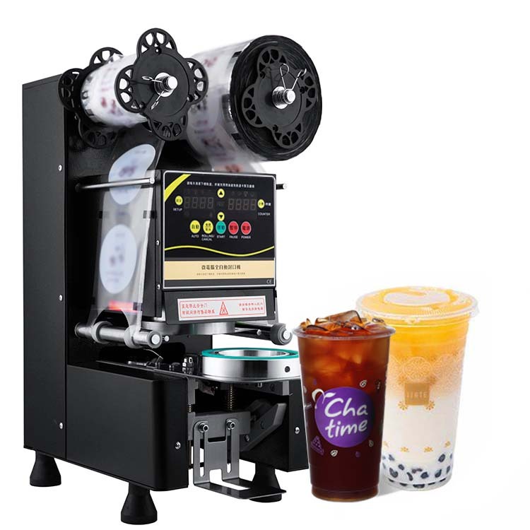 Details about   Fully Automatic Bubble Tea Coffee Paper Cup Plastic Cup Sealing Machine 