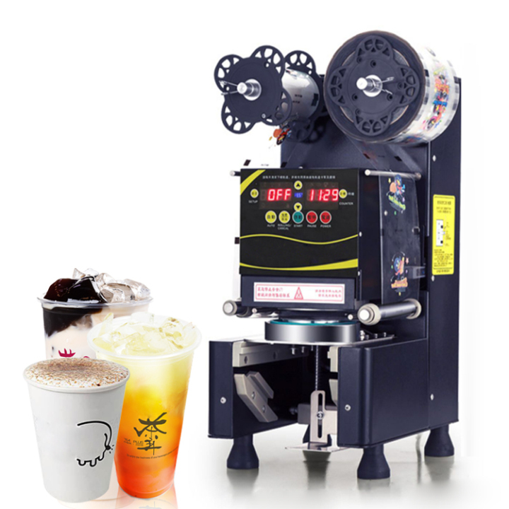 Commercial Fully Automatic Bubble Tea Cup Sealing Machine/Tabletop