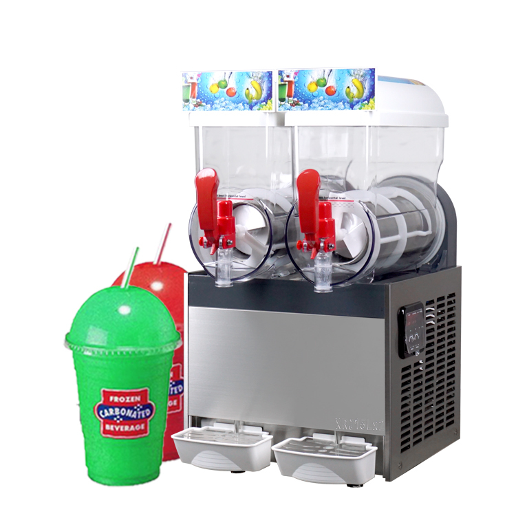 frozen drinks machine 2*15L cooling slush machine slushie machine