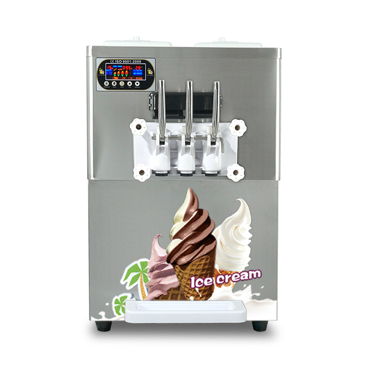 2+1 Mix Flavors Table Top Commercial Soft Ice Cream Machine
