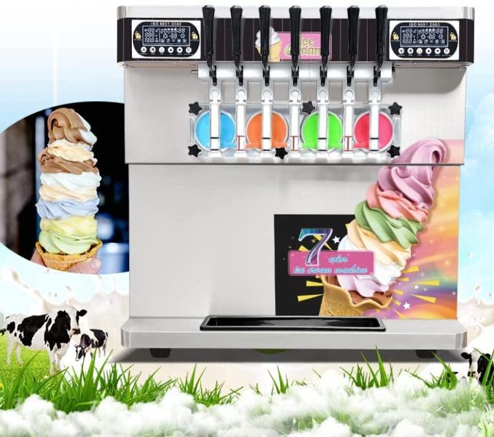 3 flavor soft serve ice cream machine
