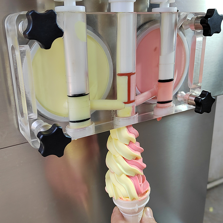 Kolice Desktop 2+1 mixed soft serve ice cream machine, gelato ice cream  maker