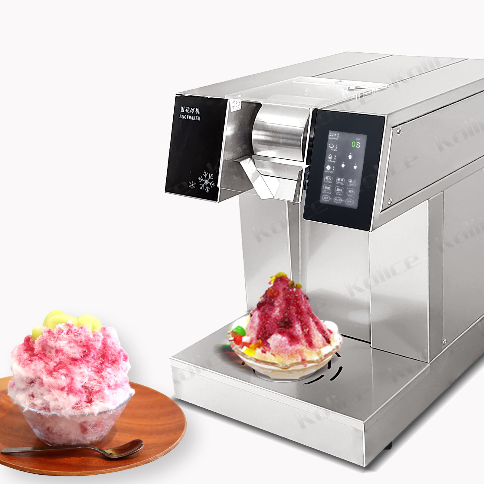 Kolice Commercial Automatic Snowflake Ice Maker, Shaved Ice Machine