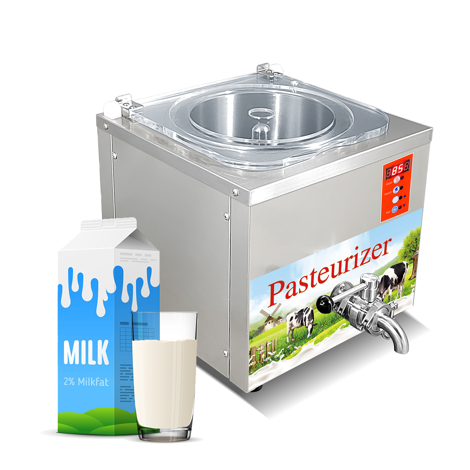 Kolice Commercial Milk Pasteurization Machine, Ice Cream Mix Pasteurizer