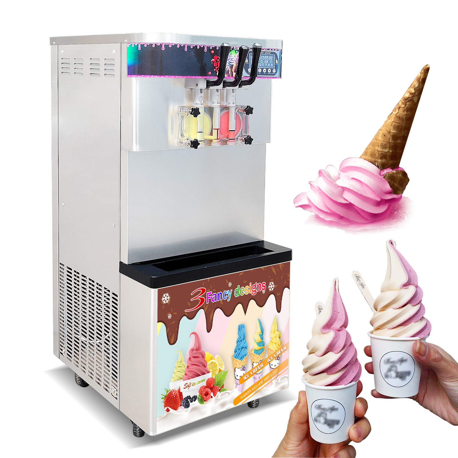 Details about   Kolice Commercial Heavy Duty 35 Quart/Hour countertop hard ice cream machine 