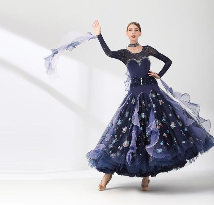 Navy ballroom deals dress