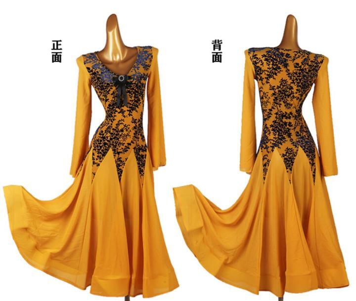 Ballroom Dance Dresses foxtrot Dancing Skirt Women Stage Waltz Ballroom  Dress gradient color MQ256 on sale