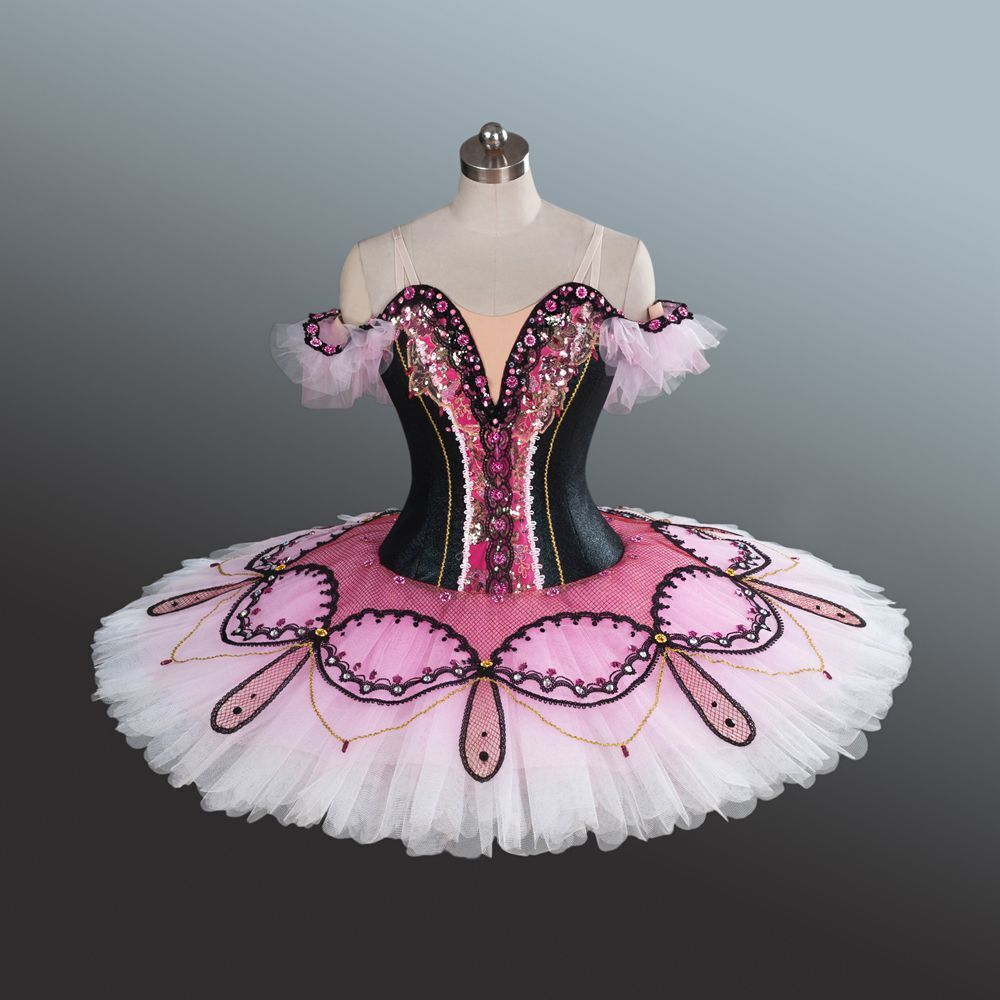 Professional Ballet Tutus ballet girls Pancake Swan Dress Classical Performance Ballerina Costume ballet dress  pink black  