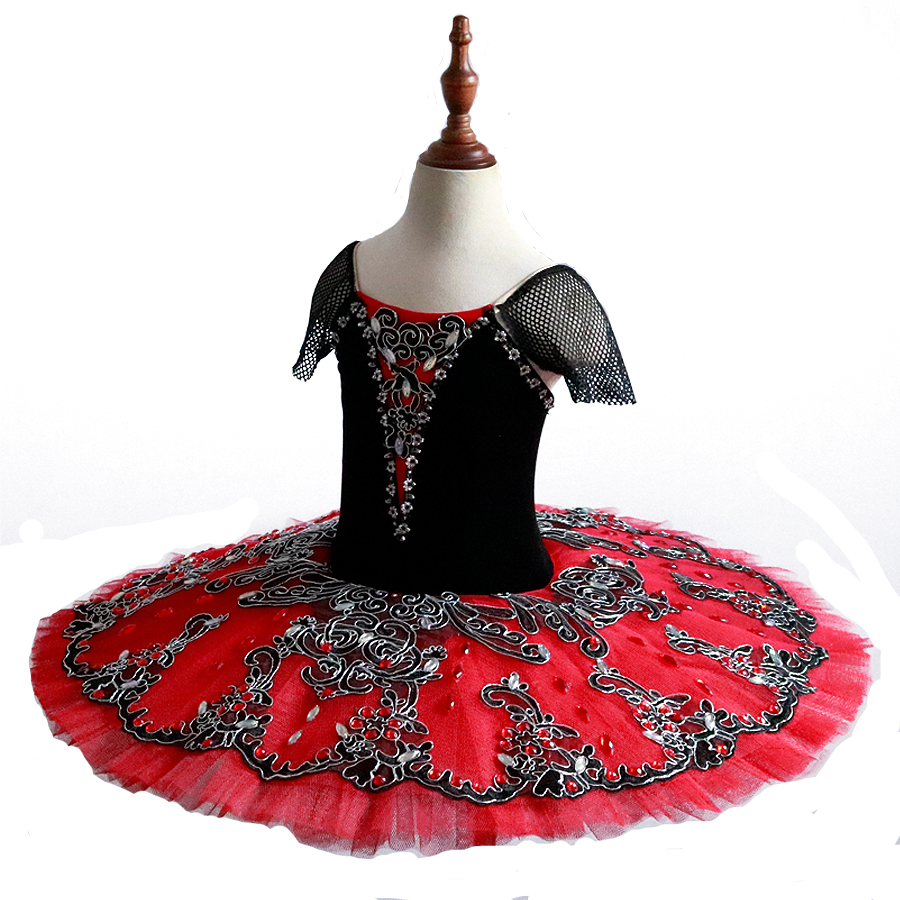 classical professional tutu pancake platter  black swan Coppelia tutus Princess Auror costumes kids  DM0041  