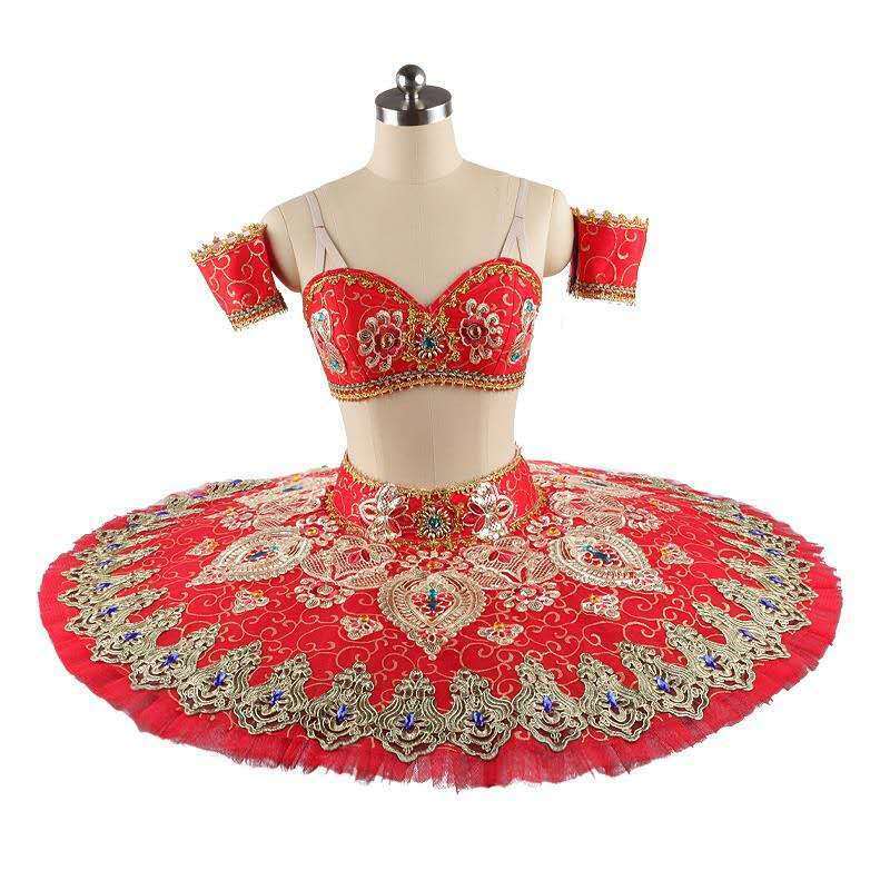 Obalisque tutu ballet tutu ballet dance costumes Le corsaire odalisque First variation Gamzatti  ballet  La Bayadere red green  