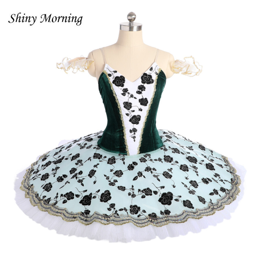 Ballerina Dress Women green white Swan Lake Costume Ballet Tutu Dress For Girls Adult Party Performance Dancewear  