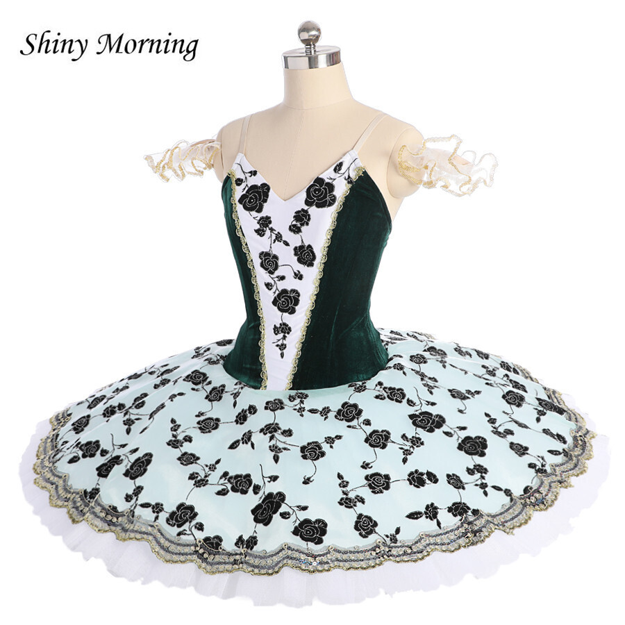 Ballerina Dress Women green white Swan Lake Costume Ballet Tutu Dress For Girls Adult Party Performance Dancewear  