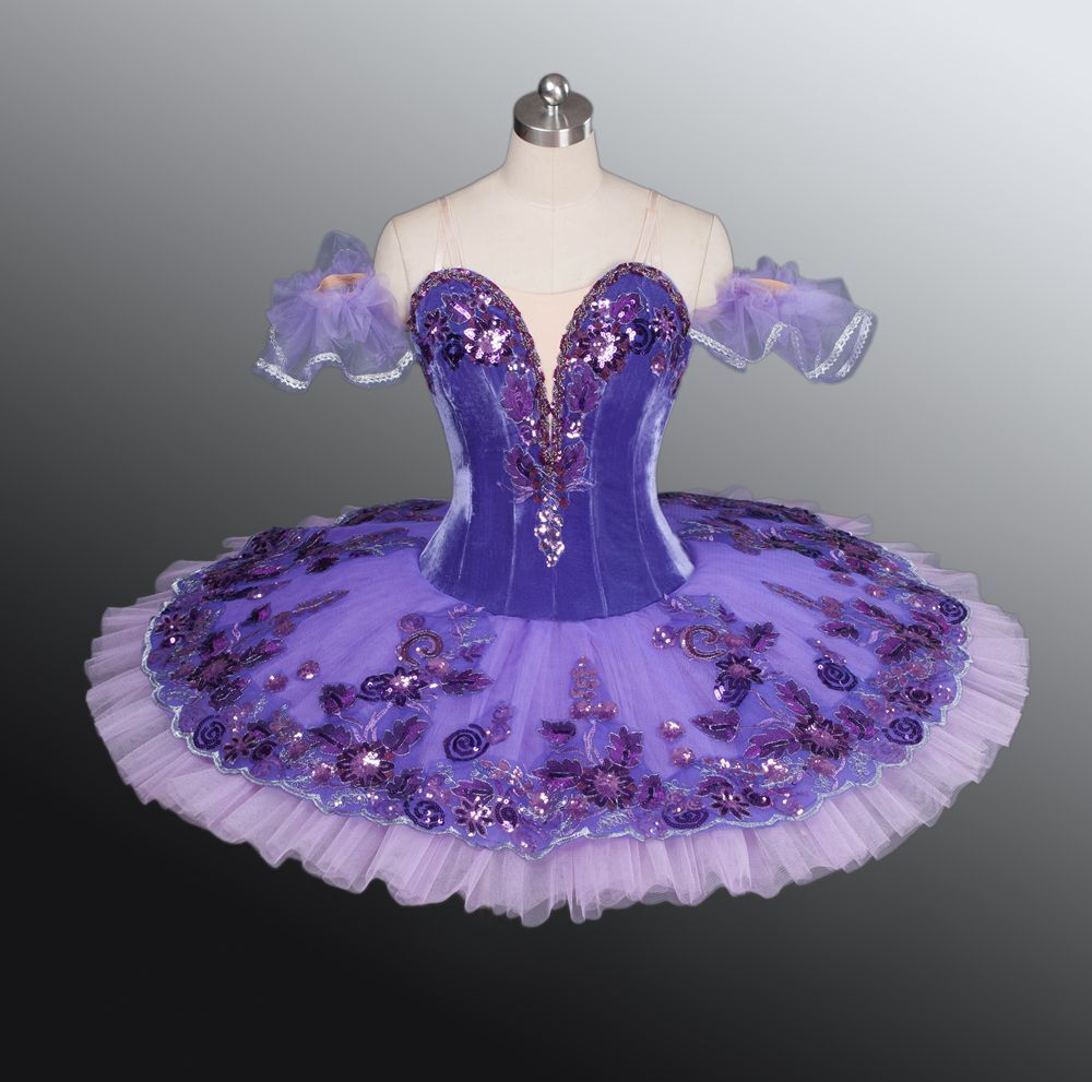 Professional Ballet Tutus Girls Pancake Swan Dress Classical Performance Ballerina Costume ballet dress  purple lilac  