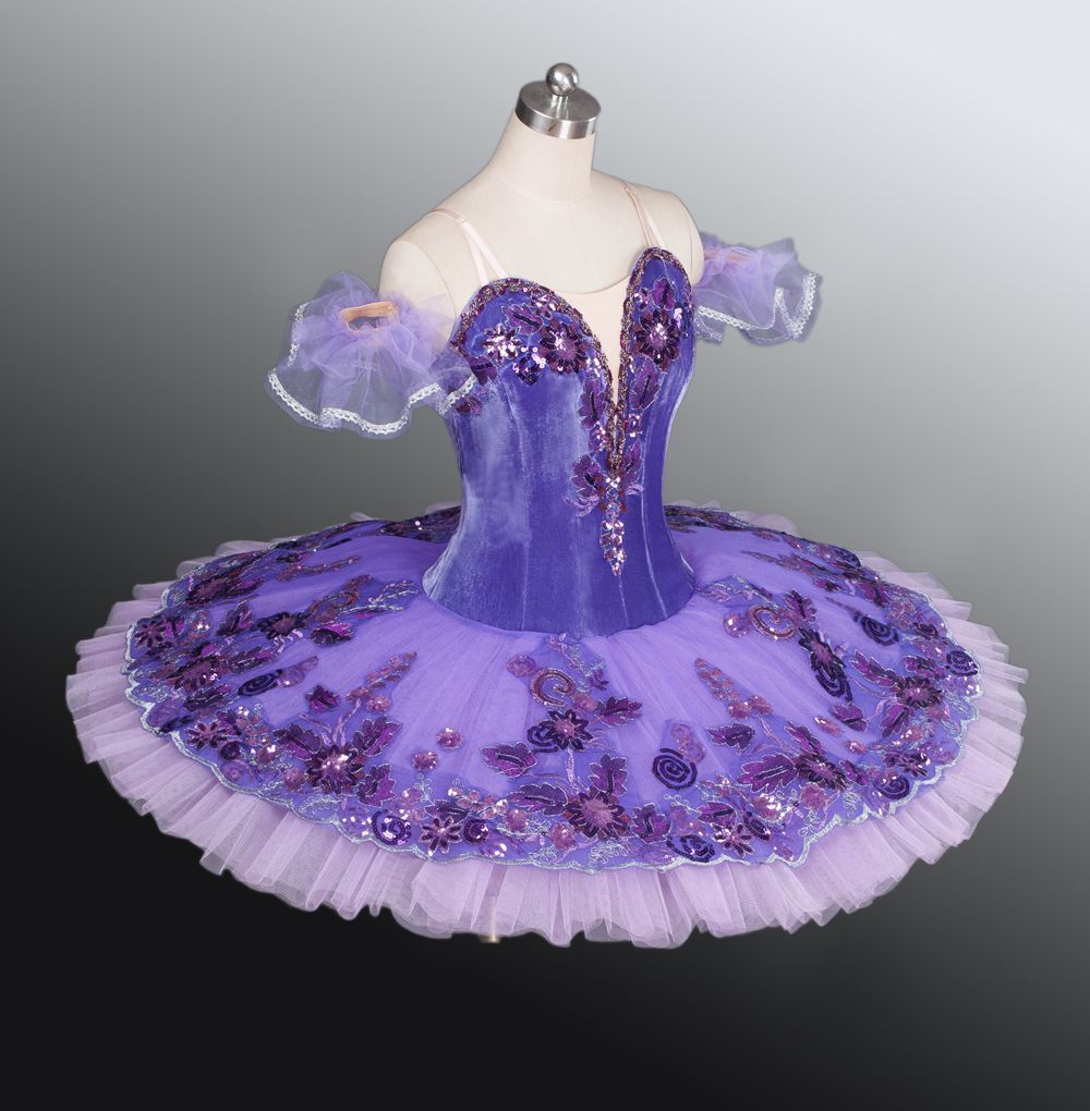 Professional Ballet Tutus Girls Pancake Swan Dress Classical Performance Ballerina Costume ballet dress  purple lilac  