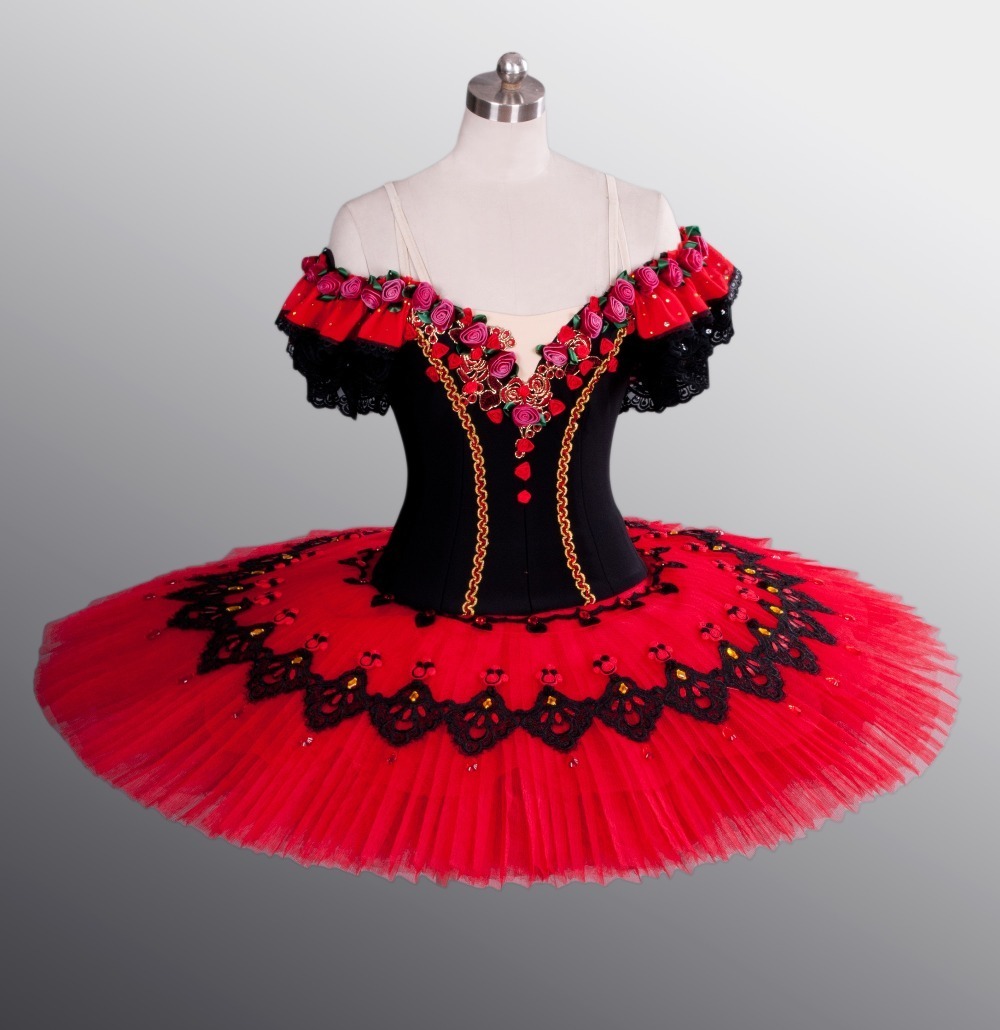 Professional Ballet Tutu Costume Ballet Tutus  Classical Ballerina Stage Costume Red Paquita Princess Kitri Spanish dance  