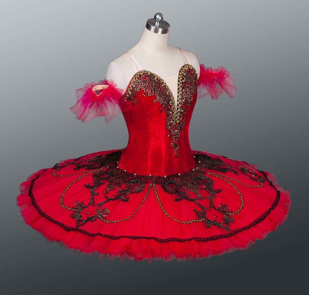 Professional Ballet Tutus Girls Pancake Swan Dress Classical Performance Ballerina Costume ballet dress red  