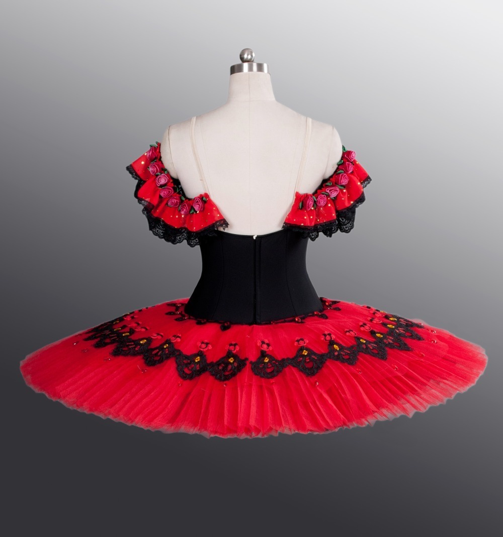 Professional Ballet Tutu Costume Ballet Tutus  Classical Ballerina Stage Costume Red Paquita Princess Kitri Spanish dance  