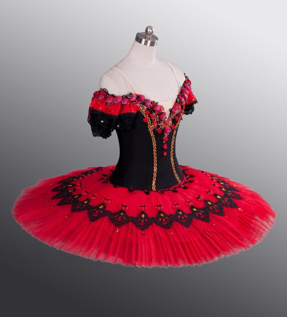 Professional Ballet Tutu Costume Ballet Tutus  Classical Ballerina Stage Costume Red Paquita Princess Kitri Spanish dance  