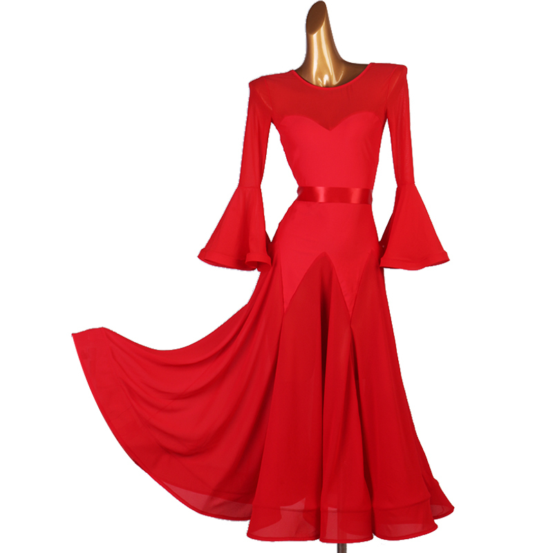 New Cheapsmooth Ballroom Dress Viennese standard ballroom dress ladies ballroom  dress ballroom dresses ribbon belt mq203 on sale
