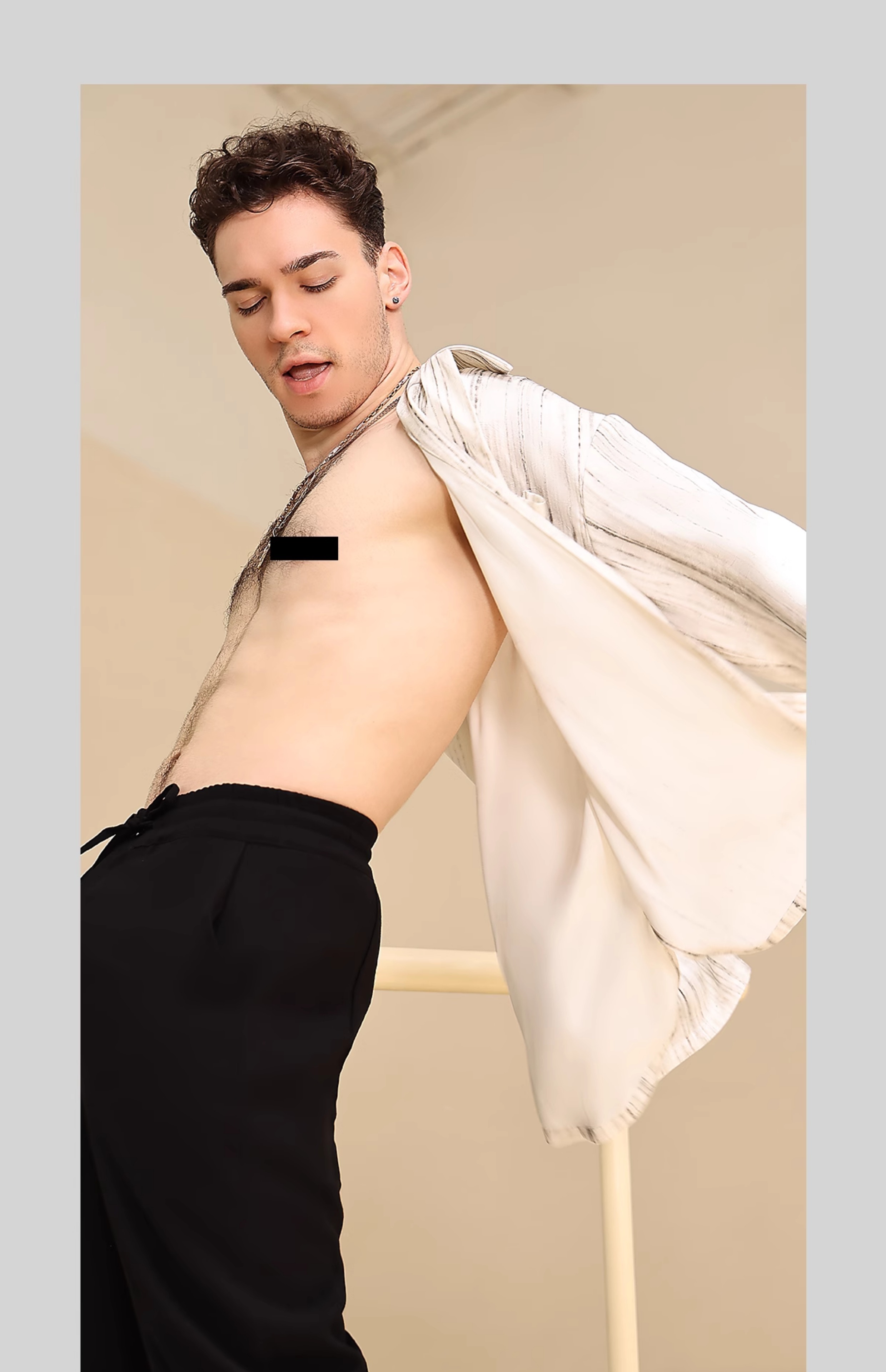 2025 Men's Latin Dance Pants Loose Practice Clothes Cha Cha Rumba Samba Salsa Dance Trousers Latin Dance Clothing Male BL16195  ,latin man shirt competition,latin man shirt,latin man dance shirt,latin man costumes,latin man practice shirt