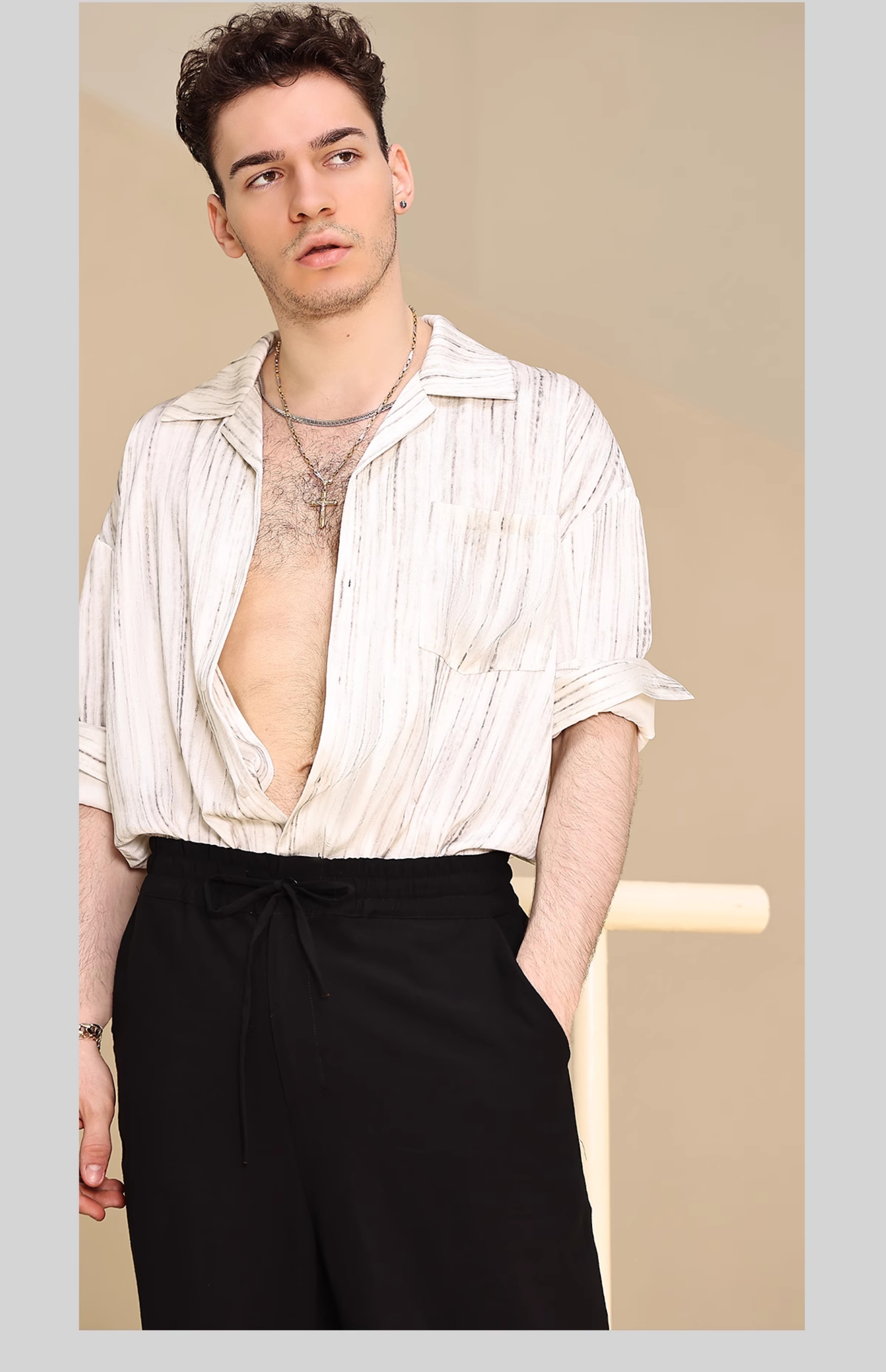 2025 Men's Latin Dance Pants Loose Practice Clothes Cha Cha Rumba Samba Salsa Dance Trousers Latin Dance Clothing Male BL16195  ,latin man shirt competition,latin man shirt,latin man dance shirt,latin man costumes,latin man practice shirt