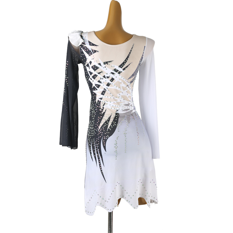 slim fit dress slacks Competition Figure Skating Dress Long Sleeves White Lilac Ombre  Boutique  Step Up