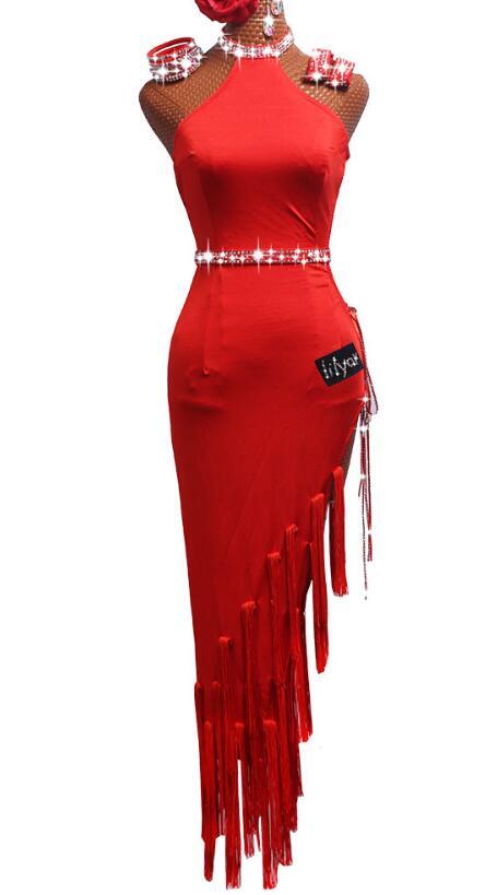 Salsa Latin Dance Dress Women Adult Costume Latin Dance