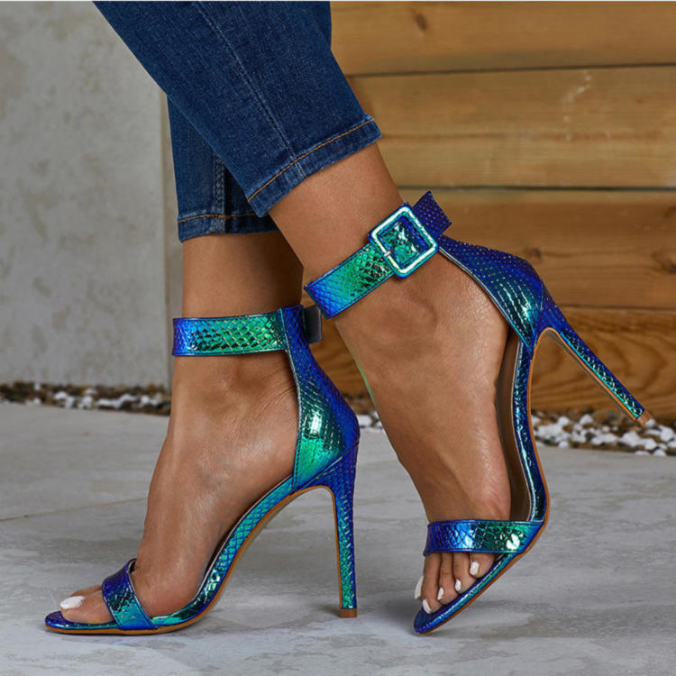 Summer colorful high heels
