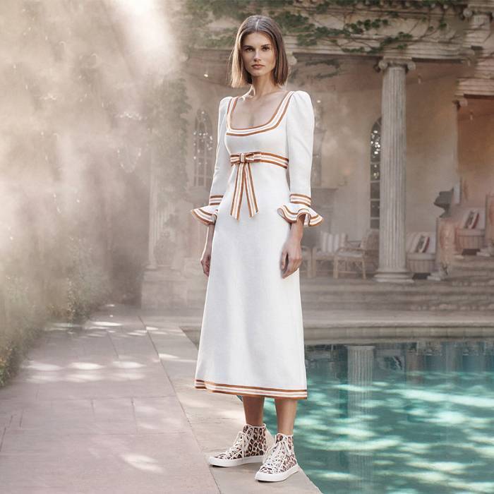 Women Long Sleeve Fancy Fashion Nova White Dress