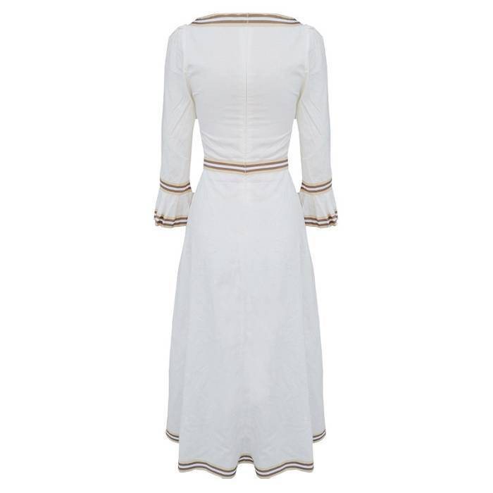Women Long Sleeve Fancy Fashion Nova White Dress